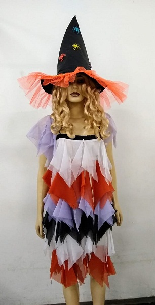 Bruxa retalhos colorido